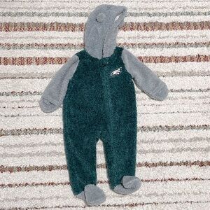 Infant Philadelphia Eagles Game Nap Teddy Fleece Bunting Full-Zip Sleeper
